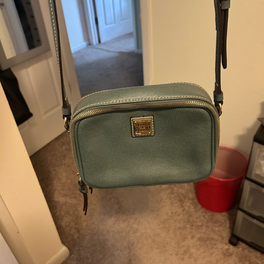Dooney & Bourke Italian Saffiano Leather Bag in green crossbody